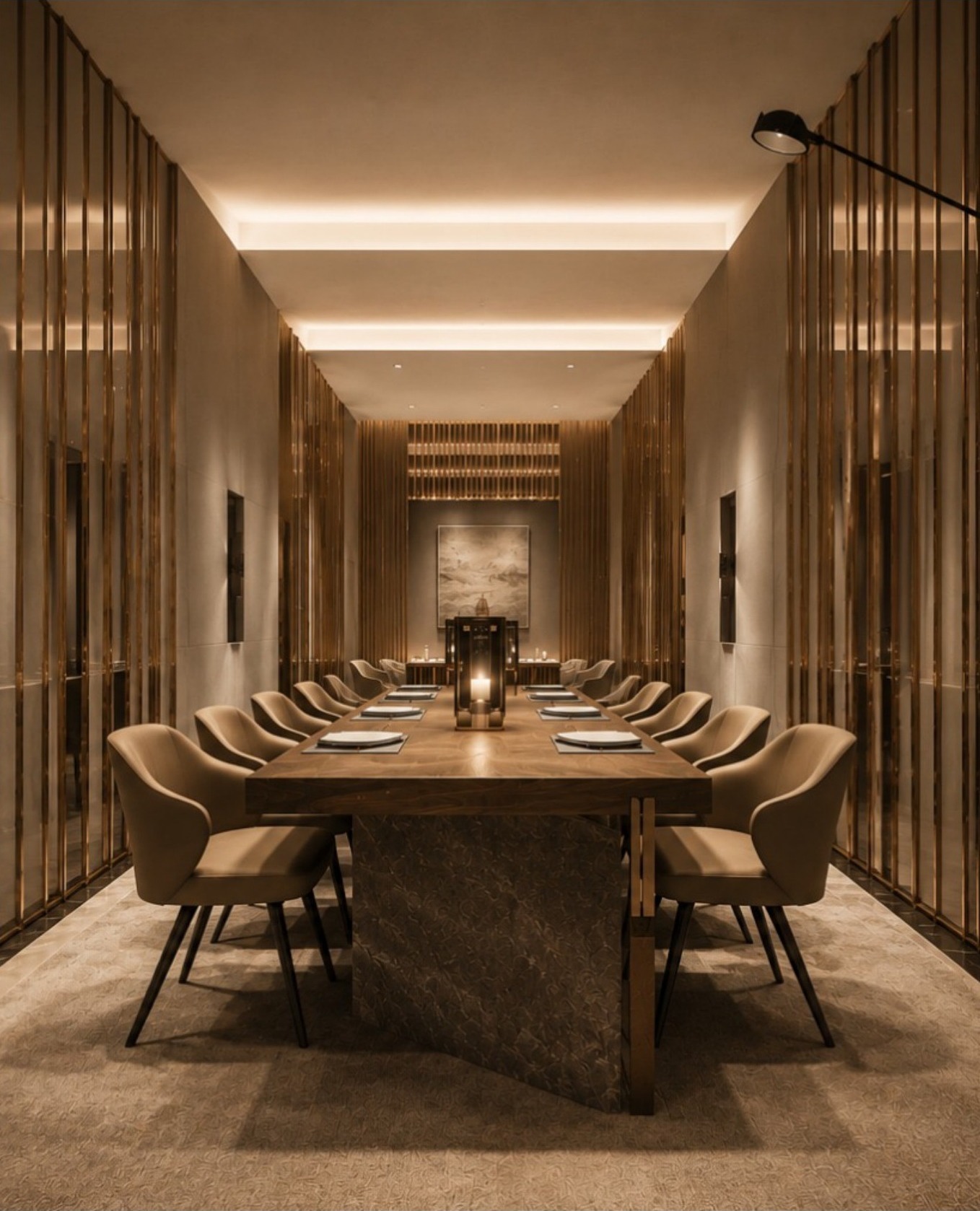 Luxury dining room interior
