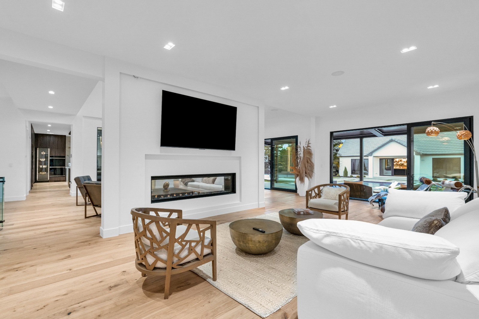 Luxury staged living room interior
